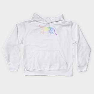 Rainbow Cheetah (white) Kids Hoodie